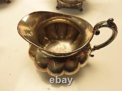 4 Piece Community Silverplate Melon Canada Tea Set Ca2d318