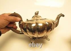 4 Piece Community Silverplate Melon Canada Tea Set Ca2d318