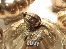 4 Piece Community Silverplate Melon Canada Tea Set Ca2d318