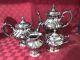 4 Piece Gorham Chantilly Pattern Silver Plated Tea Set Service Hollowware