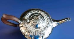 4 Piece Silver Plate Tea Coffee Service Melon Shape (Sheffield Reproduction)