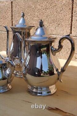 4 Piece Silver Plate Tea & Coffee Set Jamestown by Reed & Barton