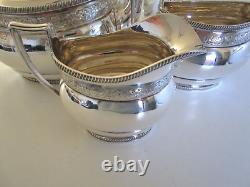 4 Piece Silver Plated Tea Set, Whytock & Sons Dundee, Circa 1910