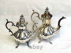 4 Piece Tea Set WINTHROP Reed & Barton TEAPOT Hot Cocoa COFFEE Pot SUGAR CREAMER