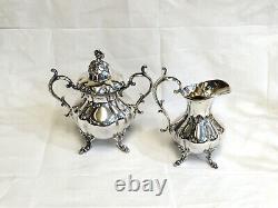 4 Piece Tea Set WINTHROP Reed & Barton TEAPOT Hot Cocoa COFFEE Pot SUGAR CREAMER