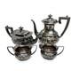 4 Pcs Vintage Sheffield Fluted Coffee Tea Set Silver Plate England Epns