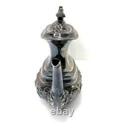 4 pcs Vintage Sheffield Fluted Coffee Tea SET silver plate England EPNS