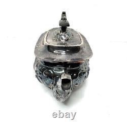 4 pcs Vintage Sheffield Fluted Coffee Tea SET silver plate England EPNS