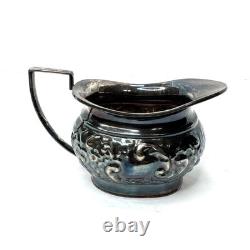 4 pcs Vintage Sheffield Fluted Coffee Tea SET silver plate England EPNS