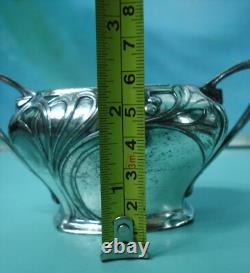 4p WMF German silver plate HM Art Nouveau coffee tea pot set sugar bowl I/ox jug
