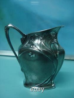 4p WMF German silver plate HM Art Nouveau coffee tea pot set sugar bowl I/ox jug