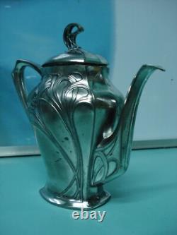 4p WMF German silver plate HM Art Nouveau coffee tea pot set sugar bowl I/ox jug