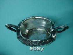 4p WMF German silver plate HM Art Nouveau coffee tea pot set sugar bowl I/ox jug