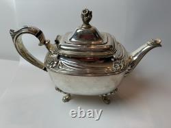 4pc Daffodil Pattern 1847 Rogers Bros Silver Plate Tea & Coffee Service Set