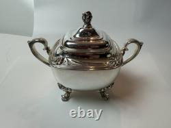 4pc Daffodil Pattern 1847 Rogers Bros Silver Plate Tea & Coffee Service Set