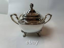 4pc Daffodil Pattern 1847 Rogers Bros Silver Plate Tea & Coffee Service Set