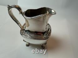 4pc Daffodil Pattern 1847 Rogers Bros Silver Plate Tea & Coffee Service Set