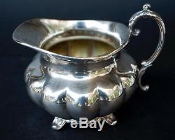 5 Five Piece Community Silverplate Melon Sheffield Design Tea Set