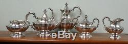 5 PC Reed & Barton VICTORIAN Silverplate Tea Set Teapot Coffee Pot Sugar Creamer