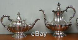 5 PC Reed & Barton VICTORIAN Silverplate Tea Set Teapot Coffee Pot Sugar Creamer