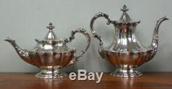 5 PC Reed & Barton VICTORIAN Silverplate Tea Set Teapot Coffee Pot Sugar Creamer