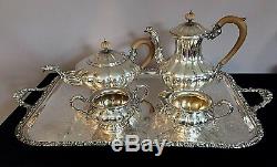 5 Pc Antique Birks Regency Sheffield Silver Plate Tea / Coffee Service