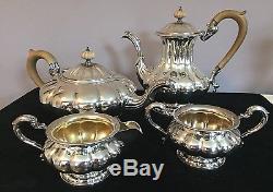 5 Pc Antique Birks Regency Sheffield Silver Plate Tea / Coffee Service