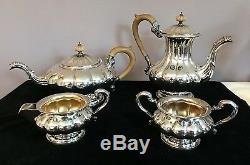 5 Pc Antique Birks Regency Sheffield Silver Plate Tea / Coffee Service