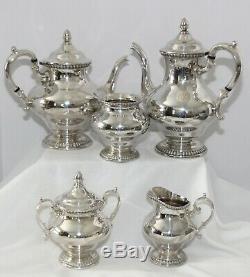 5 Pc Vintage Reed & Barton Silverplate Coffee/tea Set