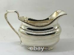 5 Piece English Silverplate on Copper 843 Tea Set With Tilting Teapot