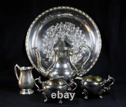 5 Piece F. B. Rogers Silver Co Silver Plated Tea Set