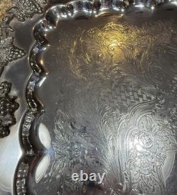 5 Piece Goldfeder Silver Co. Footed Coffee/Tea Service With Silver Plate Grapes