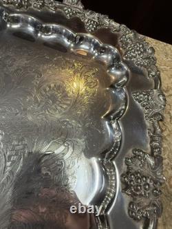 5 Piece Goldfeder Silver Co. Footed Coffee/Tea Service With Silver Plate Grapes