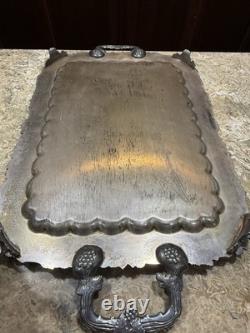 5 Piece Goldfeder Silver Co. Footed Coffee/Tea Service With Silver Plate Grapes