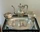5 Piece International Silver Tea Set Silver Soldered Silver Plate High Quality