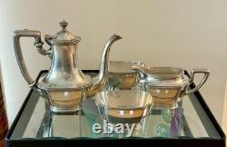 5 Piece International Silver Tea Set Silver Soldered Silver Plate High Quality