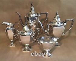 5 Piece Meriden Silver Plate Co. Tea Coffee Set #289 International Silver Co