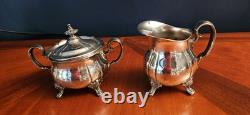 5 Piece Vintage Gorham Newport YB301-304 Silverplate Tea/coffee Set With Tray