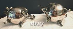 5 Piece Vintage Gorham Newport YB301-304 Silverplate Tea/coffee Set With Tray