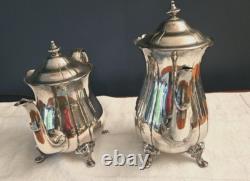 5 Piece Vintage Gorham Newport YB301-304 Silverplate Tea/coffee Set With Tray