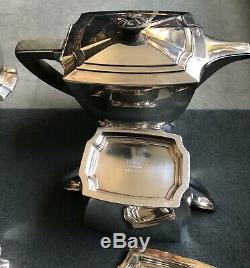 5 pc 1847 ROGERS BROS Legacy Silverplate ART DECO Coffee/Tea Service Set c1929