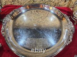 5-pc set Wallace Baroque silver plate tea set and coffee service