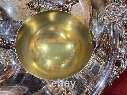 5-pc set Wallace Baroque silver plate tea set and coffee service