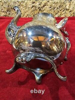 5-pc set Wallace Baroque silver plate tea set and coffee service
