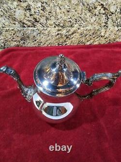 5-pc set Wallace Baroque silver plate tea set and coffee service