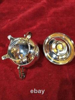 5-pc set Wallace Baroque silver plate tea set and coffee service