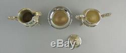 5pc Goldfeder Silver plated Coffee/Tea Service with 31 Footed Gallery Tray