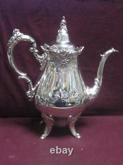 5pc Wallace Baroque silverplate LARGE TEA SET TRAY 29