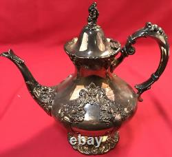 6 Pc KING FRANCIS COFFEE & TEA SET with TRAY Rococo Reed & Barton No Monogram