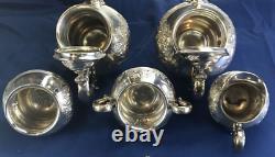 6 Pc Reed & Barton REGENT Silverplated Coffee Tea Set 5605C3 No Mono NICE